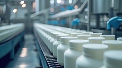 Obraz premium farm, power, packaging, automated, computer, cream, cow, control, diet, breakfast, design, plastic, factory, eating, industry, workshop, data, clean, automotive, calcium, production, engineer, plant, 