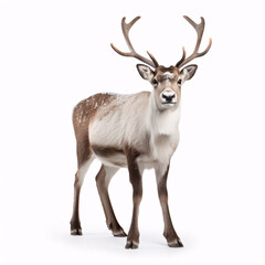 reindeer on white background isolated