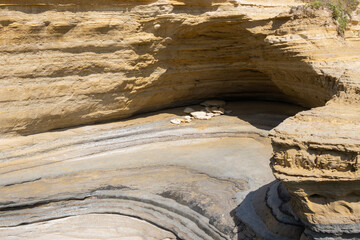 Detail of a limestone rock, Sidari, Corfu, Greece