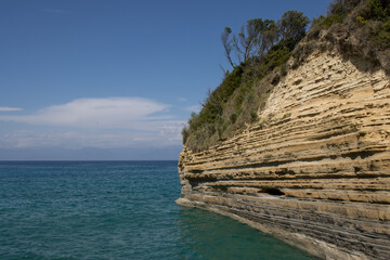 Rock formations in Sidari, Corfu, Greece