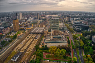Aerial View of Eindhoven, Netherlands in early Autumn