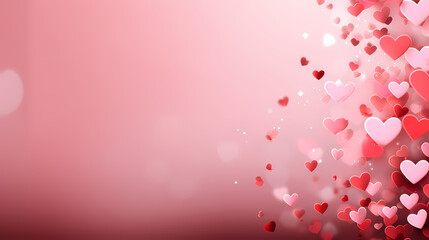 Obraz premium Valentine's Day hearts, Valentine's Day background, wedding background, blank copy space