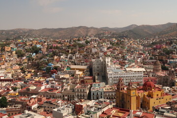 Beautiful view from the Pipila Monument/Monumento al Pipila onto Guanajuato, Mexico