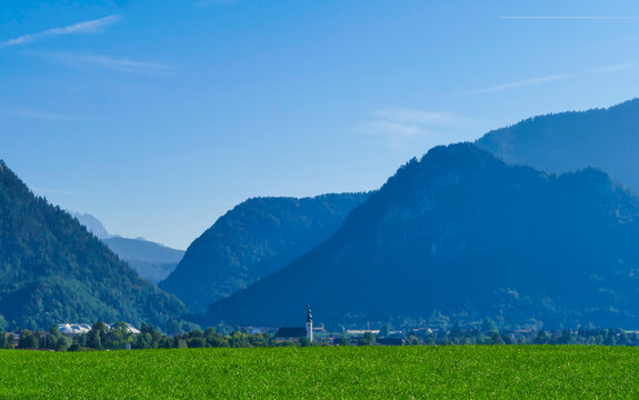 Blick nach Inzell in den Chiemgauer Alpen