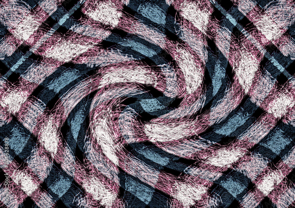 Poster a lattice of pastel colors curls in the center against a black background. abstract dynamic elegant 