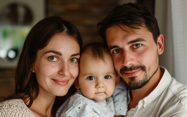 Fototapeta premium Happy caucasian family portrait