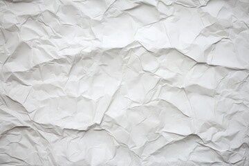 Obraz premium A close up of a sheet of paper on a table. Ivory, off white crumpled paper texture, background.