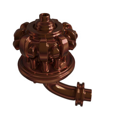Metal abstract shape, 3d render