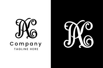  monogram letter logo design template