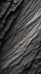 The dark texture of the stone, raw black obsidian, hardened volcanic lava glass, natural patterns and shapes on the stone section.Ai generative