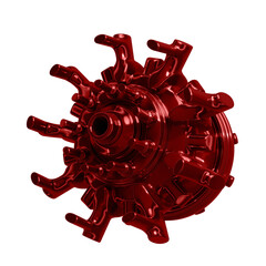 Metal abstract shape, 3d render © neurostructure