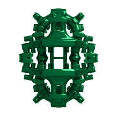 Metal abstract shape, 3d render © neurostructure