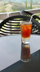 sweet iced tea  on the table