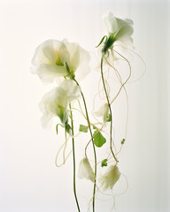 Ethereal Beauty: Delicate Flowers in a Vase