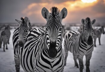 Fototapeta na wymiar zebras in the zoo
