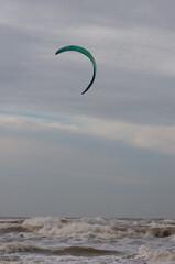 kite surfing in the sea