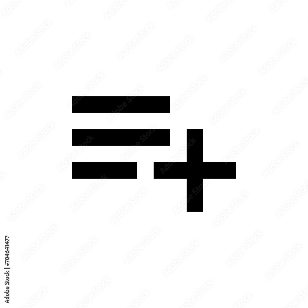 Aufkleber Add, new, plus icon symbol - create icons, more button in thin line, outline and stroke style for apps and website	