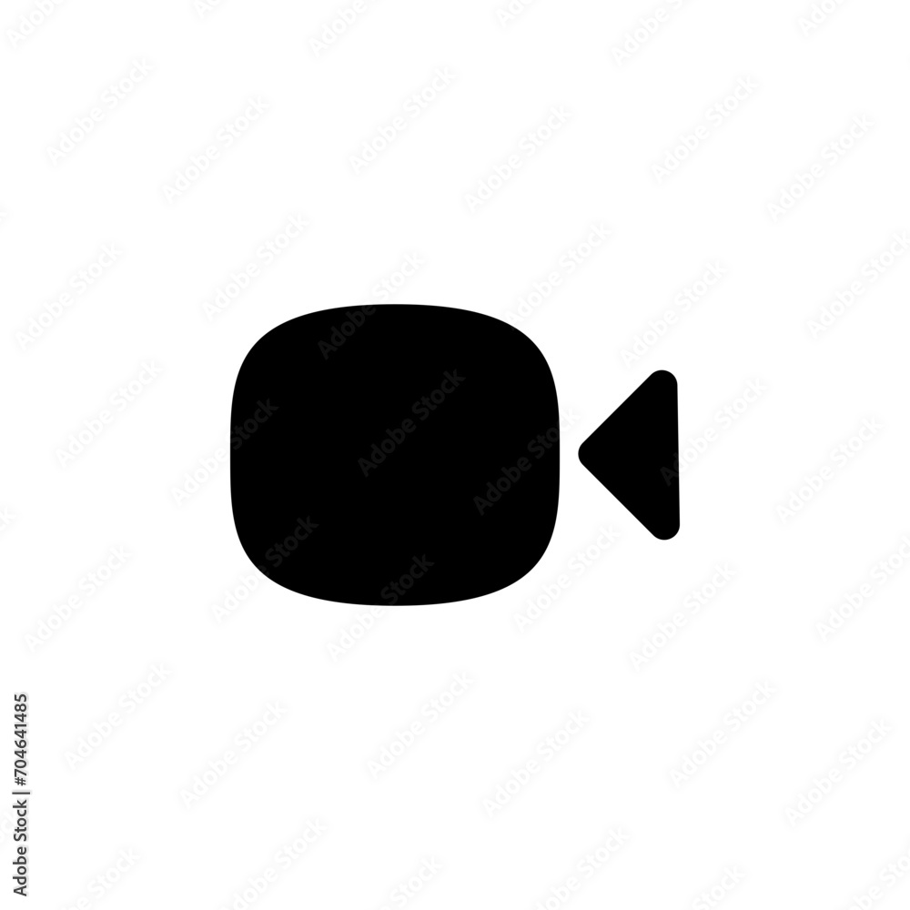 Poster camera video icon. video camera icon. live streaming icon. video call icon. recording video icon - w
