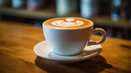 Coffee cup in coffee shop - vintage effect style pictures.