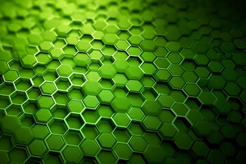 abstract green hexagon shape 3D pattern background