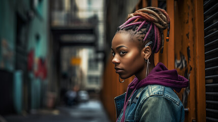 Obraz premium portrait of a woman in the city