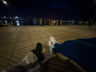 A Restful Perspective: Nightfall by the Pier