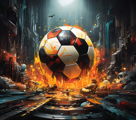 Fiery Soccer Ball Tumbler Wraps for 20 oz bottle