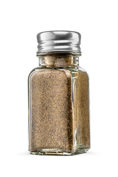 Black pepper shaker isolated. Transparent PNG image.