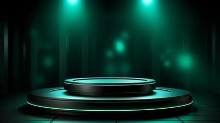 Simple product booth, podium, stage, product commercial photography background, cosmetics booth, 3D rendering