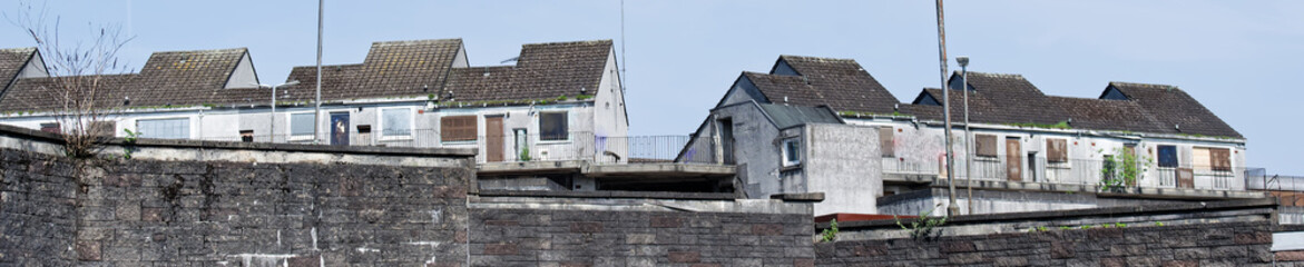 Council flats in poor housing estate with many social welfare issues at Torry in Aberdeen