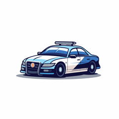 Fototapeta na wymiar POLICE CAR in cartoon, doodle style. Isolated 2d vector illustration in logo, icon, sketch style, Eps 10. AI Generative