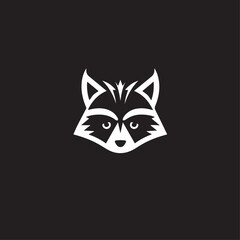 Raccoon in cartoon, doodle style. Isolated 2d vector illustration in logo, icon, sketch style, Eps 10, black and white. AI Generative
