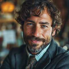 portrait of a middle-aged man. close-up