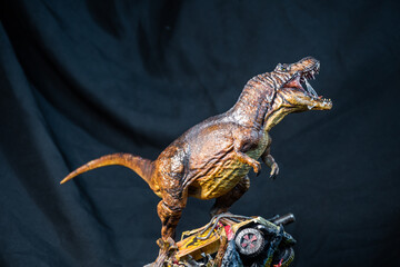 Trex Tyrannosaurus  dinosaur in the dark © meen_na