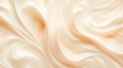 Beauty cream texture background. Beige peach pastel color cosmetic cream lotion moisturizer smear. Skincare product strokes. Close up - obrazy, fototapety, plakaty