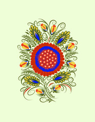 Ukrainian floral pattern in Petrikivka style2