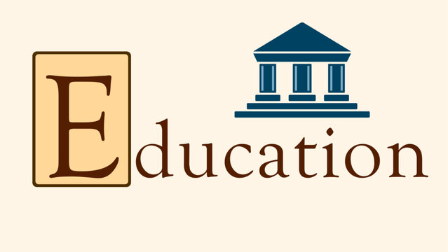 vector image logo for the slogan education