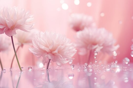 Fototapeta pink and white flowers