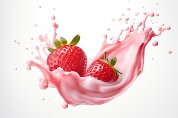 strawberry in splash