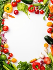 frame of vegetables