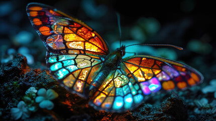 Multi-colored luminescent butterfly