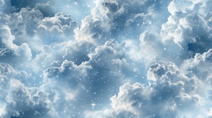  a sky filled with lots of clouds with stars in the middle of the clouds and a sky full of stars in the middle of the clouds.