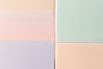 Fototapeta premium Pastel-colored blocks arranged in a balanced and harmonious composition, Pastel color post it note, Sticky Note Board, Post it memo board