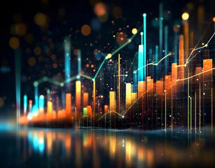from a sea of data; action concept for contemporary, futuristic technology.., generative ai