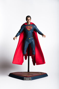 Donetsk, Ukraine; January 4, 2024 Superman Man of Steel Hot Toys figure.