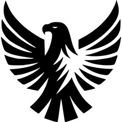 Eagle vector, flat icon, black