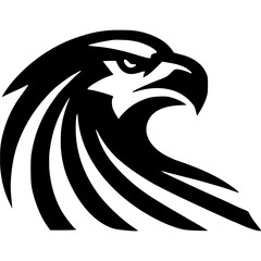 Eagle vector, flat icon, black