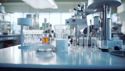 development of medicines in jars in the laboratory.