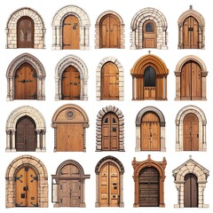 Elements of architectural decorations of buildings. - obrazy, fototapety, plakaty