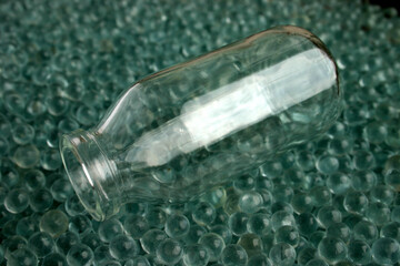 bottle with glass beads
